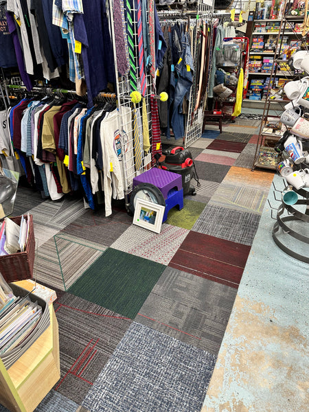 ($0.99 Sq Ft) - Assorted Multi Color Square Mix and Match Carpet Tiles