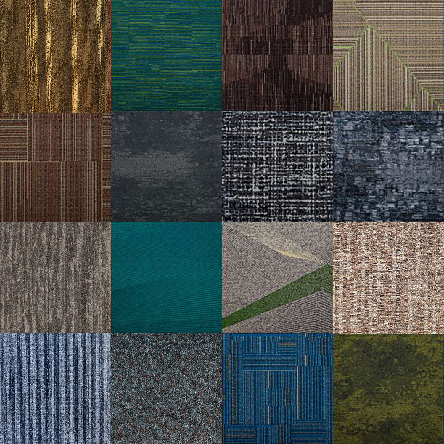 ($0.99 Sq Ft) - Assorted Multi Color Square Mix and Match Carpet Tiles