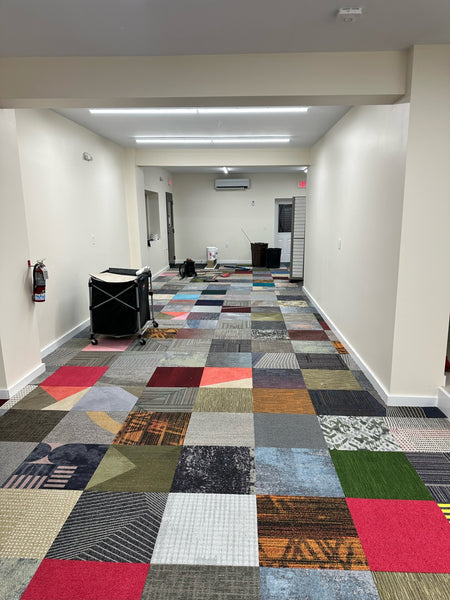 ($0.99 Sq Ft) - Assorted Multi Color Square Mix and Match Carpet Tiles